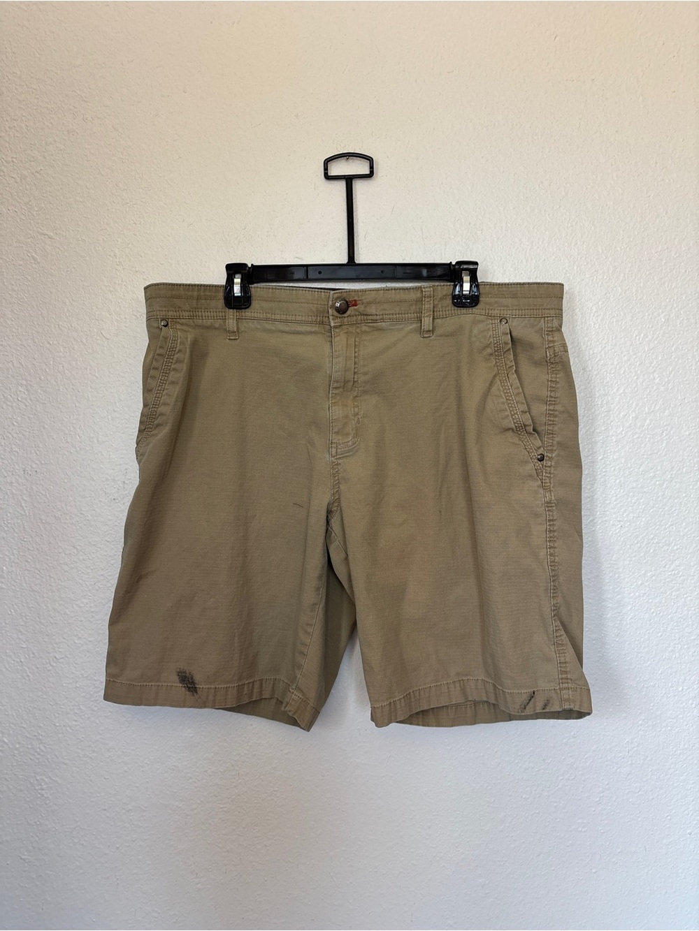 Weatherproof Men's Khaki Flat Front Shorts